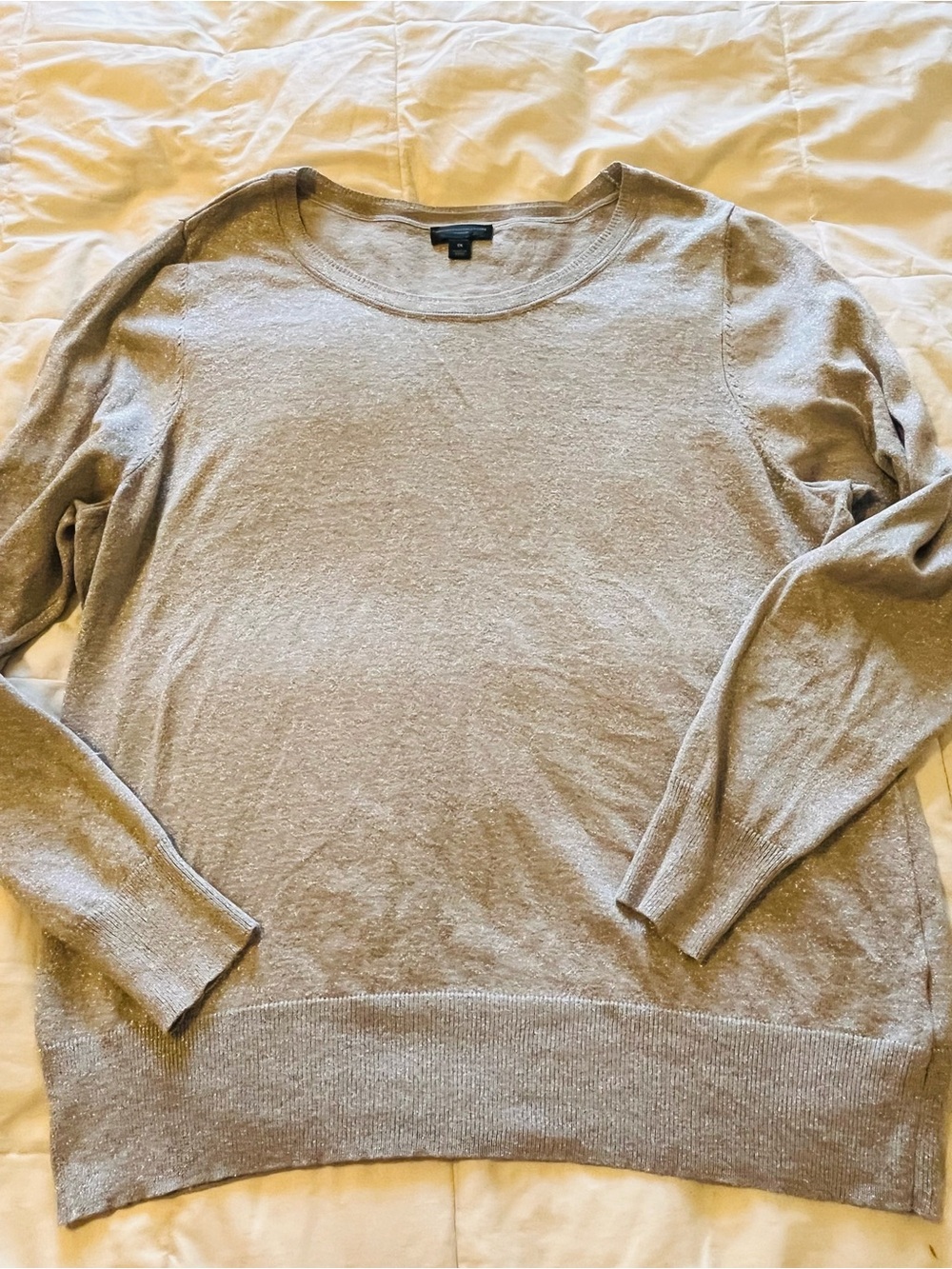 Worthington Silver/Gray Metallic Crewneck Sweater